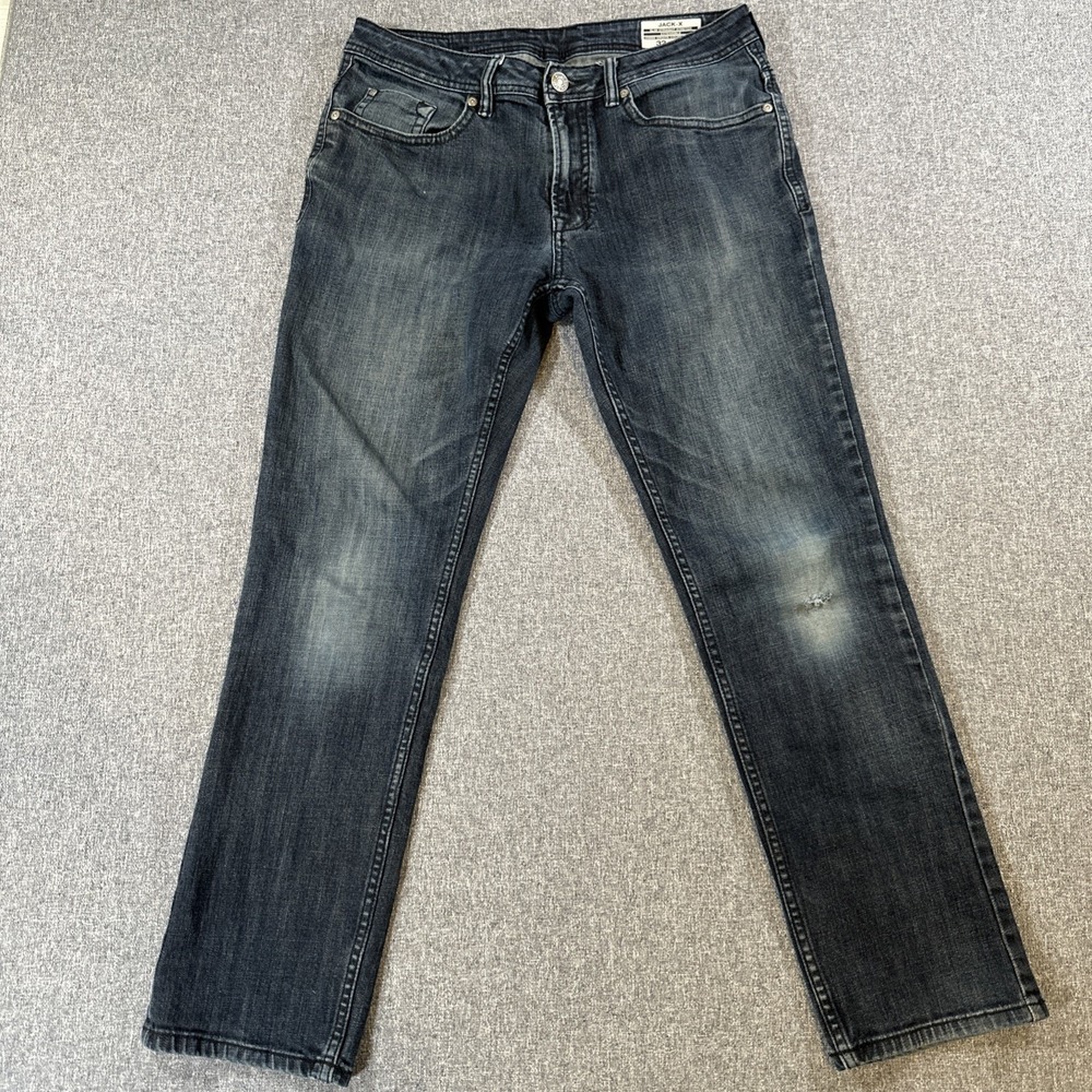 Buffalo David Bitton Jack-X Slim Straight Stretch‎ Jeans Mens 32x30 Dark Wash
